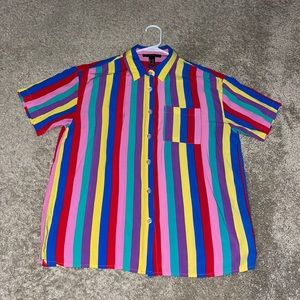 Multicolor Striped Button Down Shirt
